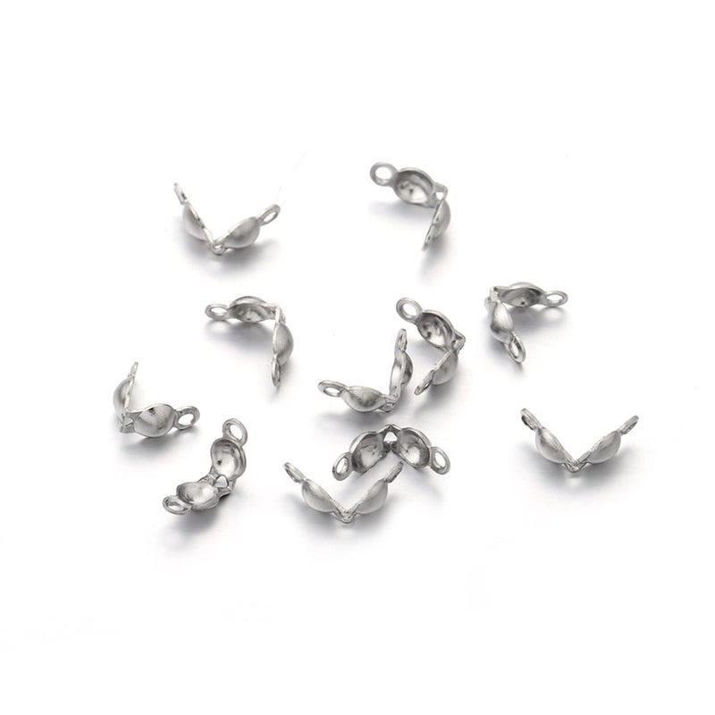 LEFUBABY 1000 PCS 2 Color Metal Open Bead Tips Knot Covers Bead Tips Knot Covers for Jewelry Making - Image 5